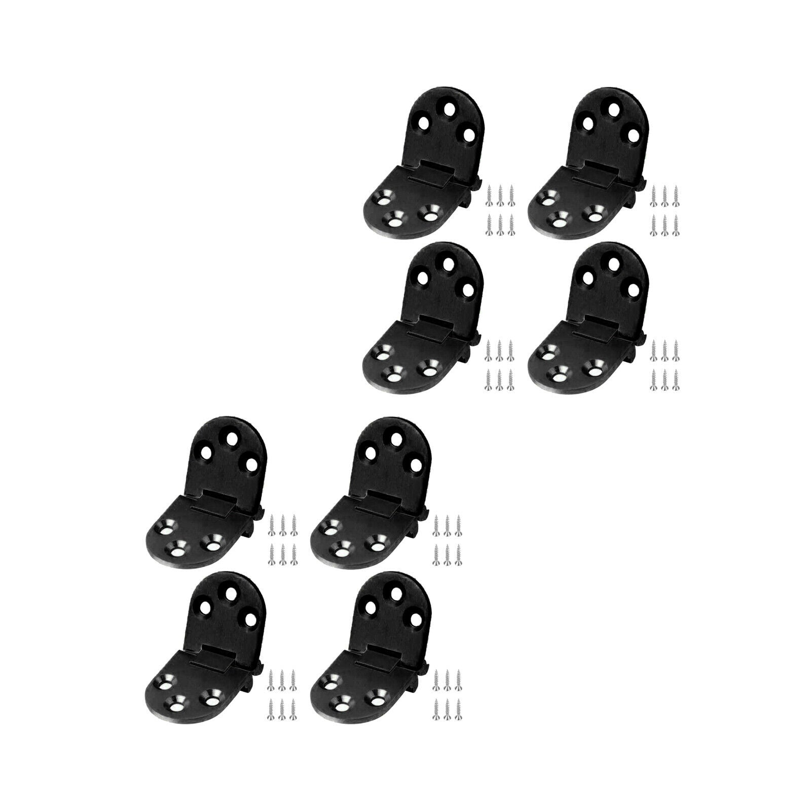 8Pcs Stainless Steel Folding Flip Hinge for Cabinets Sturdy Professional