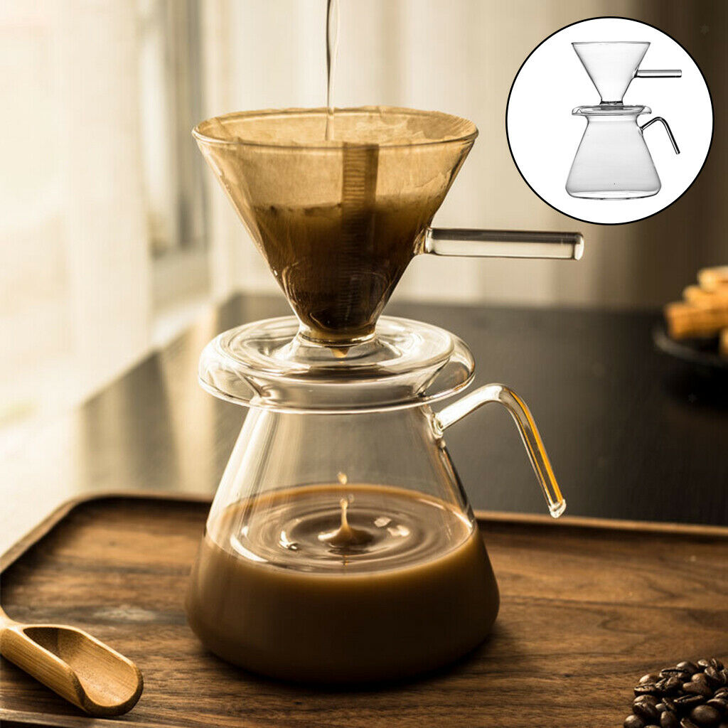 600ml Pour Over Coffee Maker Glass Manual Drip Coffee Pot for Home Travel