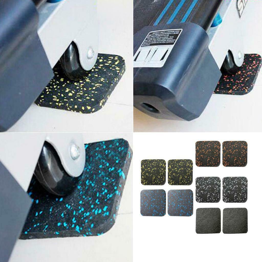 4Pcs Treadmill Shock Absorbing Mat Anti-Slip Waterproof Rubber Fitness Mat