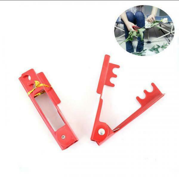 Red Metal Rose Thorn Leaf Stripper Remove Tool for Floral Arrangement DIY