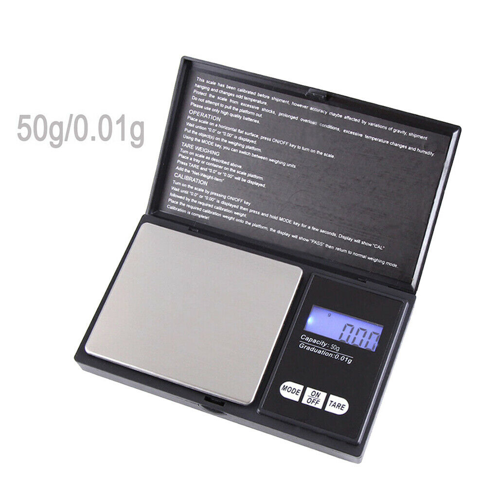 3x LCD Digital Scale 50gx0.01g Pocket Jewelry Coin Grain Gram Weighting