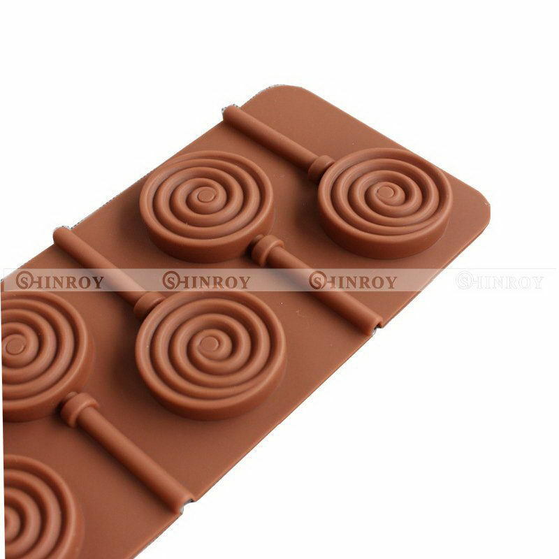 6 Holes Cake Mold Soap Mold Silicone Mould For Candy Chocolate Lollipop NEW