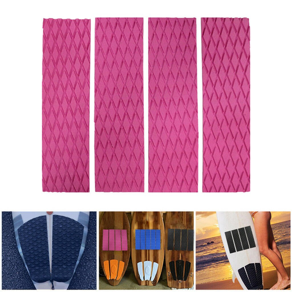 Non- Surfboard Traction Pad Deck Mat EVA Foam for Skimboard - Pink, 31x8CM