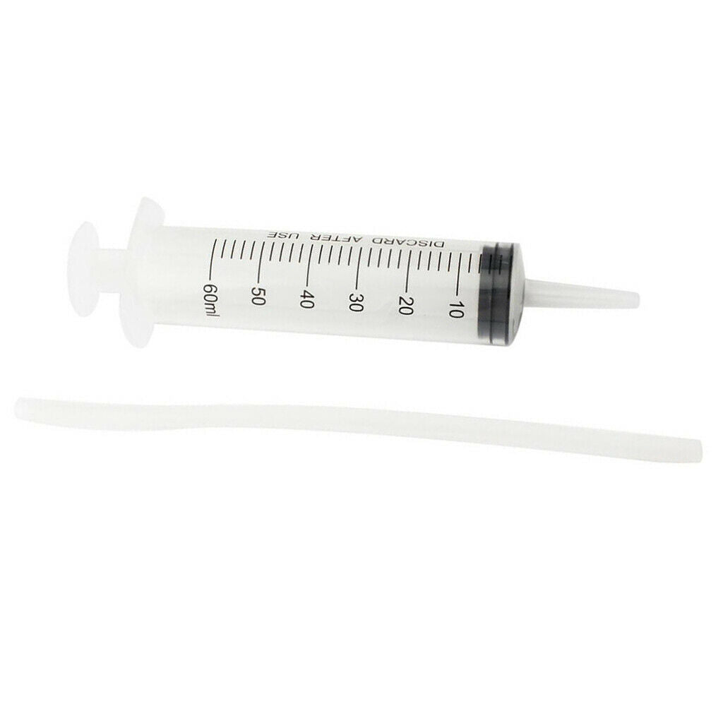 60ml Syringe Hose for Bleeding Brakes Clutch Oil Filling Sealant Transfer