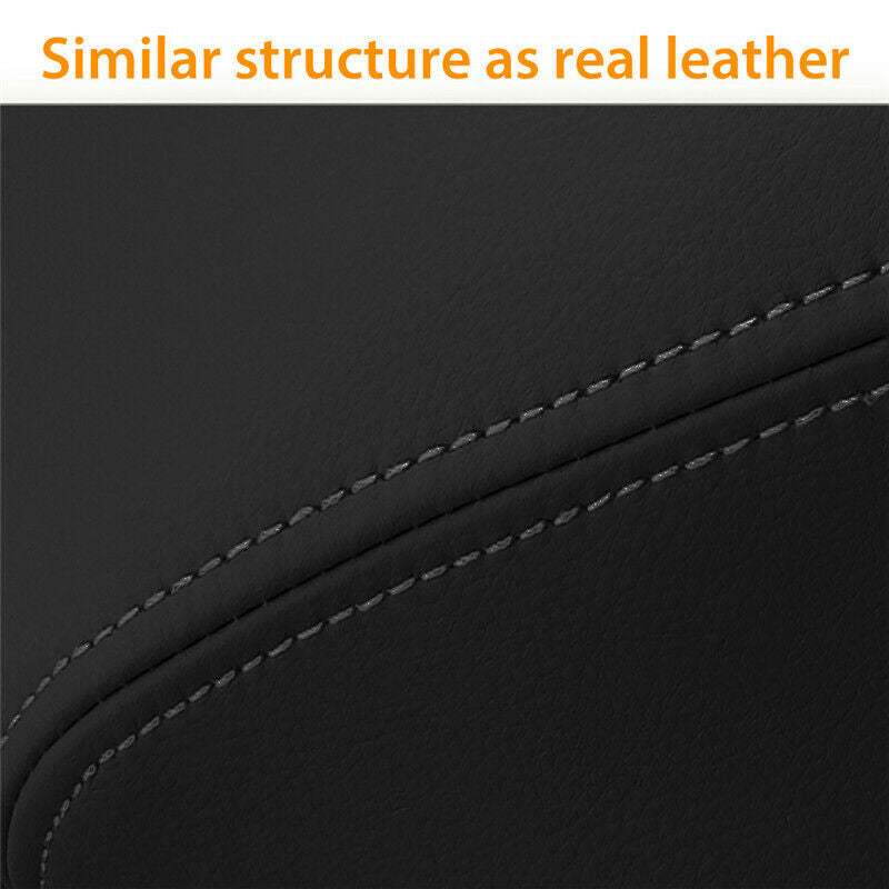 Fits 2011-2018 Ford Explorer Leather Center Console Lid Armrest Cover Skin Black