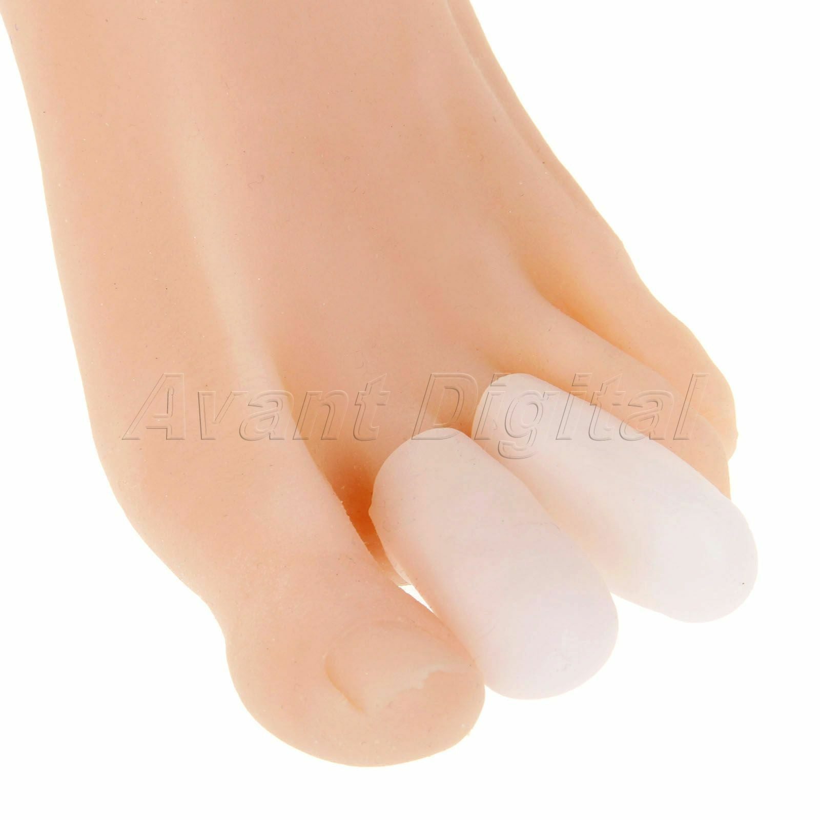 Toe Silicone Gel Protector Sleeve Tubes Ingrown Toenail Corn Cushion Cap 1 Pair