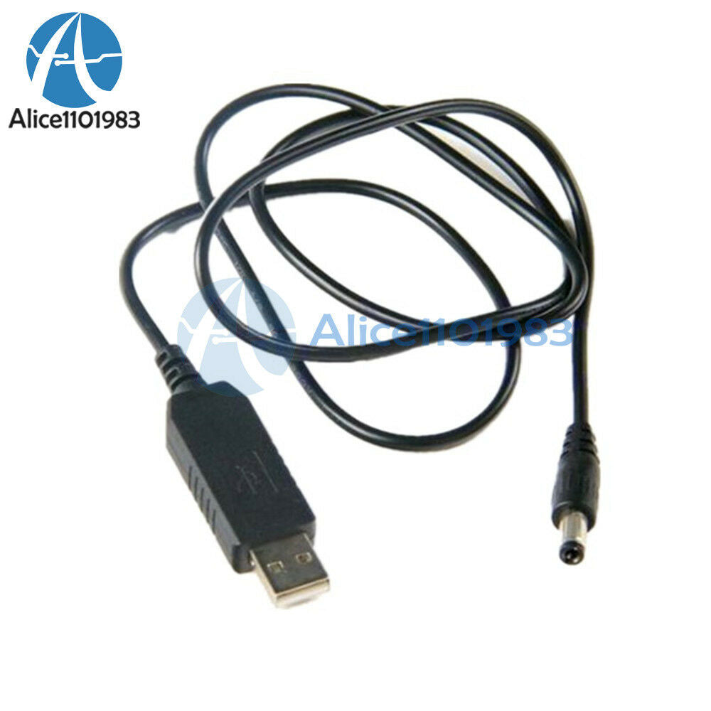 DC-DC USB 5V to 9V DC Jack 5.5mmx2.1mm Step-up Power Module Converter Cable Cord