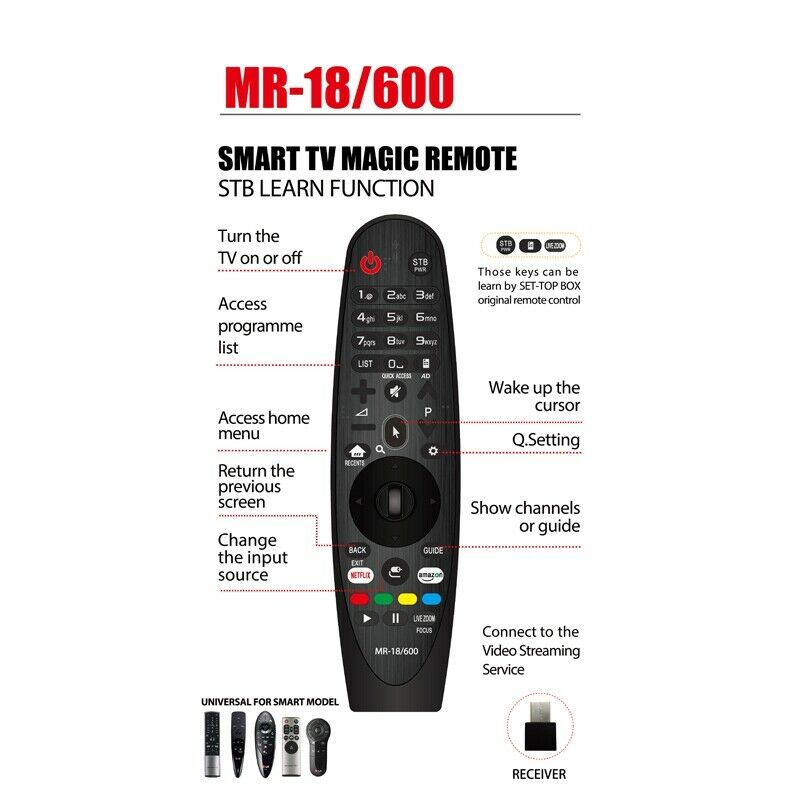 Replacement Remote Control MR-18 600 for LG2.4G Smart Tv Remote Control C7G3