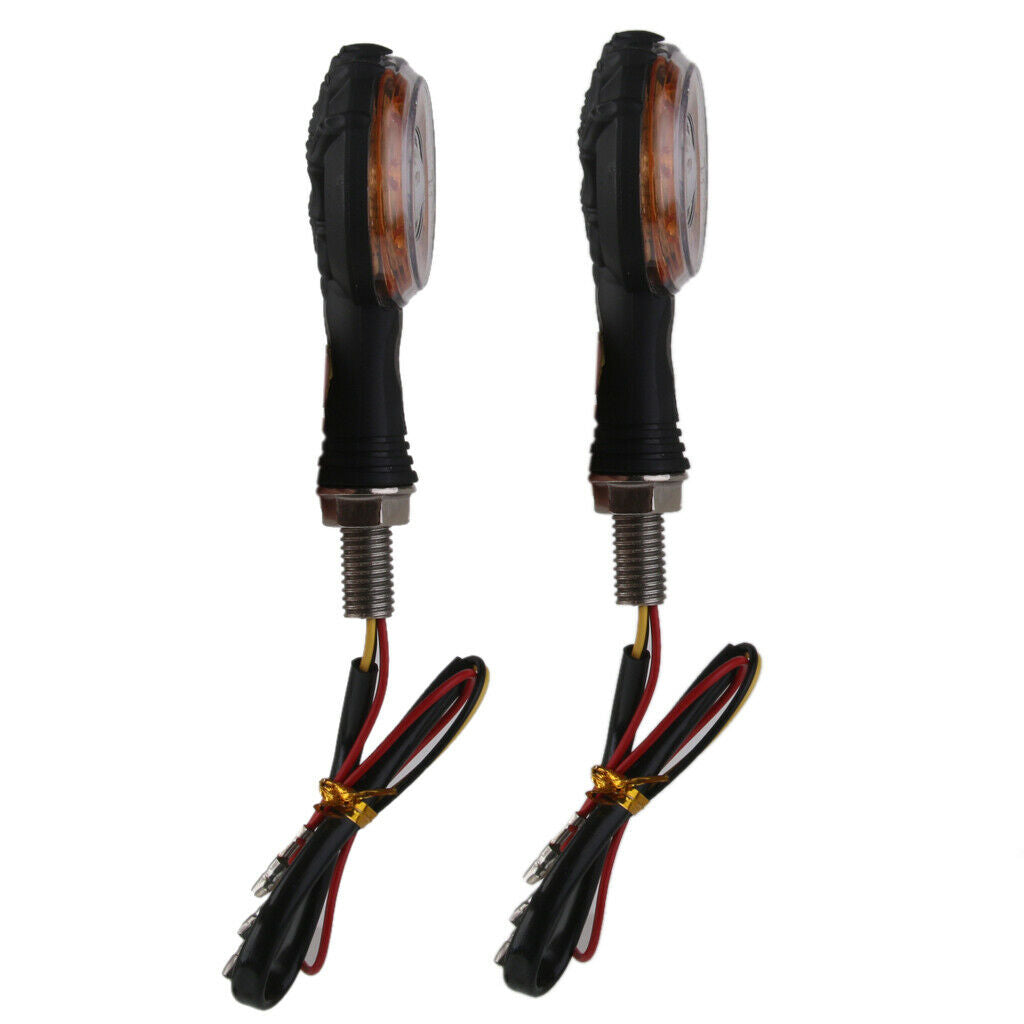 2pcs Motorcycle Turn Signal LED Tail Lights Lamps Palm Pattern for Halley