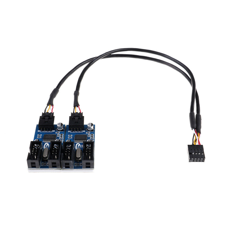1Pc 9pin USB header male 1 to 4 female extension splitter cable 9p multip C i XC