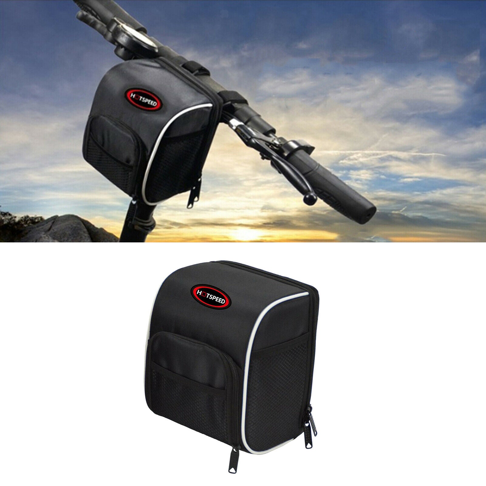 Multi-layer Bike Handlebar Bag, Bike Front Bag Road Bike Bag S- 13x16cm