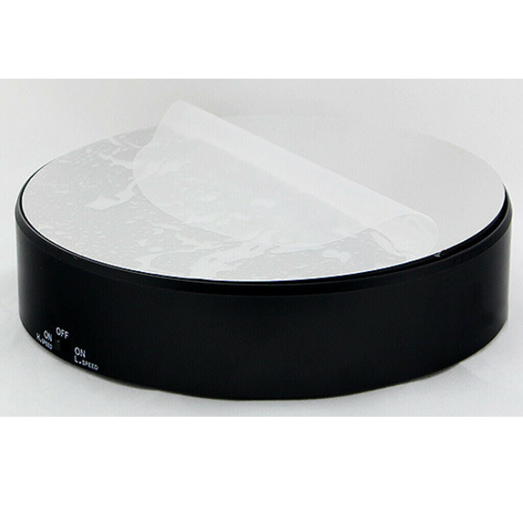 360 Degree Electric Rotating Stand Turntable Black for Jewelry Phone Display