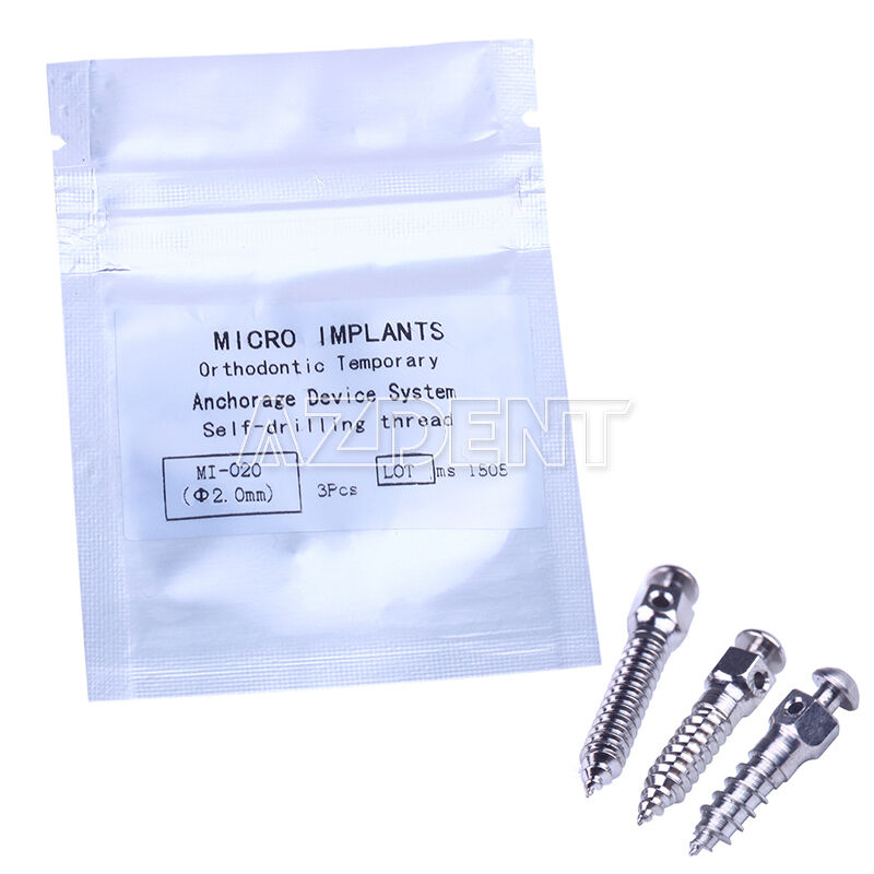 Orthodontic Dental Φ1.4 + Φ1.6 + Φ2.0mm Micro Implants Mini Screw + Screwdriver