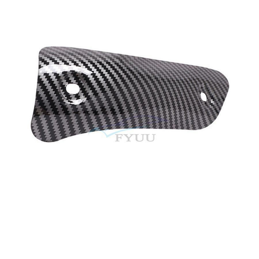 1 × Black Carbon Fiber Look Motorcycle Exhaust Pipe Anti-Scald Heat Shield Cover
