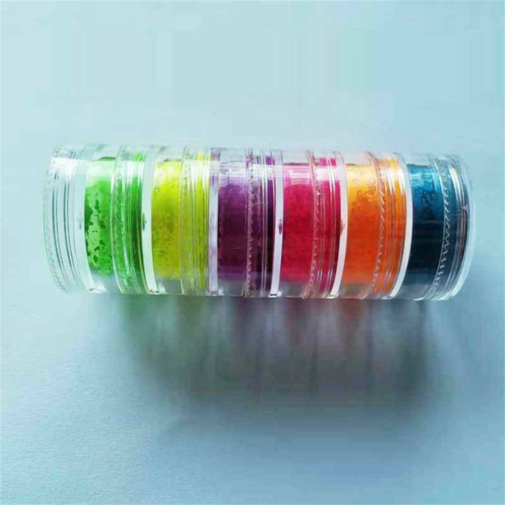 6-Box Neon Eyeshadow High Pigment Loose Powder Yellow Green Blue Eye Shadow Dust