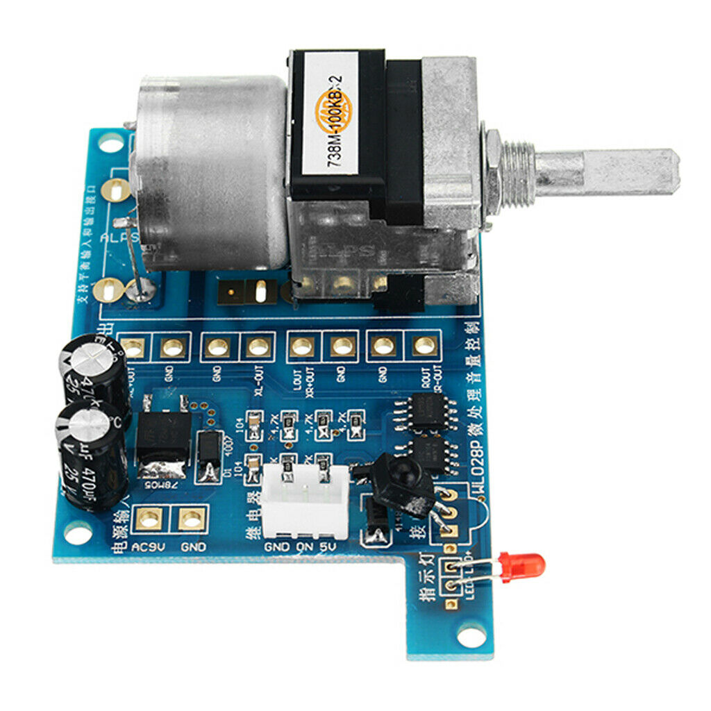 1 Ã— AC / DC 9V volume control board including remote control switch