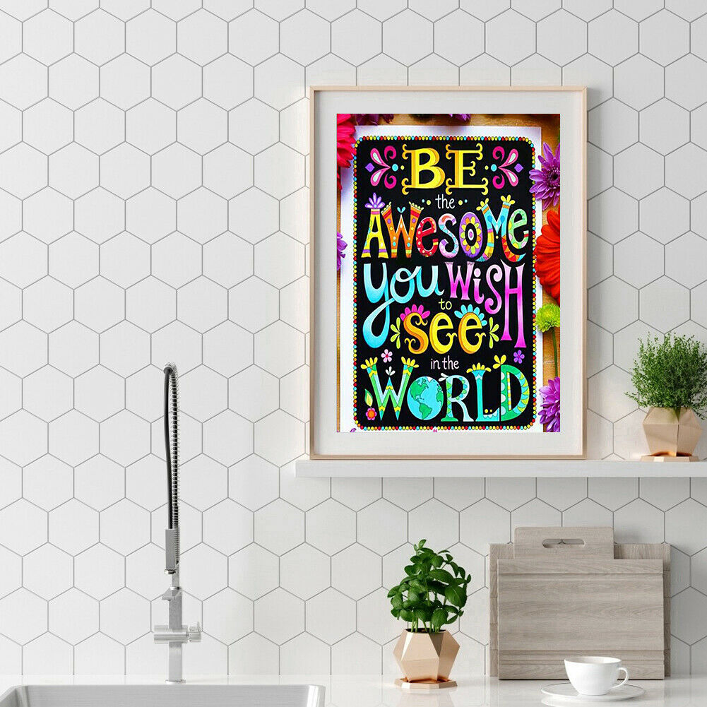 See World 5D DIY Full Drill Diamond Painting Picture Rhinestone Home Decor @