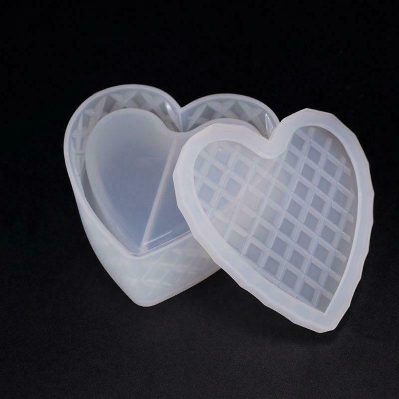 Heart-shaped Cut Section Mold DIY Crystal Epoxy Storage Box Mould Jewelry Gift