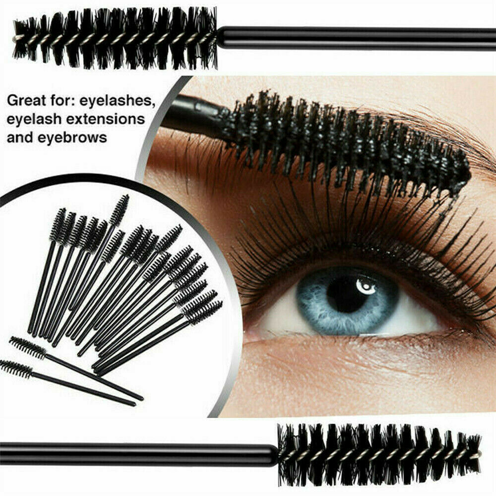 50PCS Disposable Makeup Eyelash Mascara Wands Eyeliner Brush Applicator Tool Kit