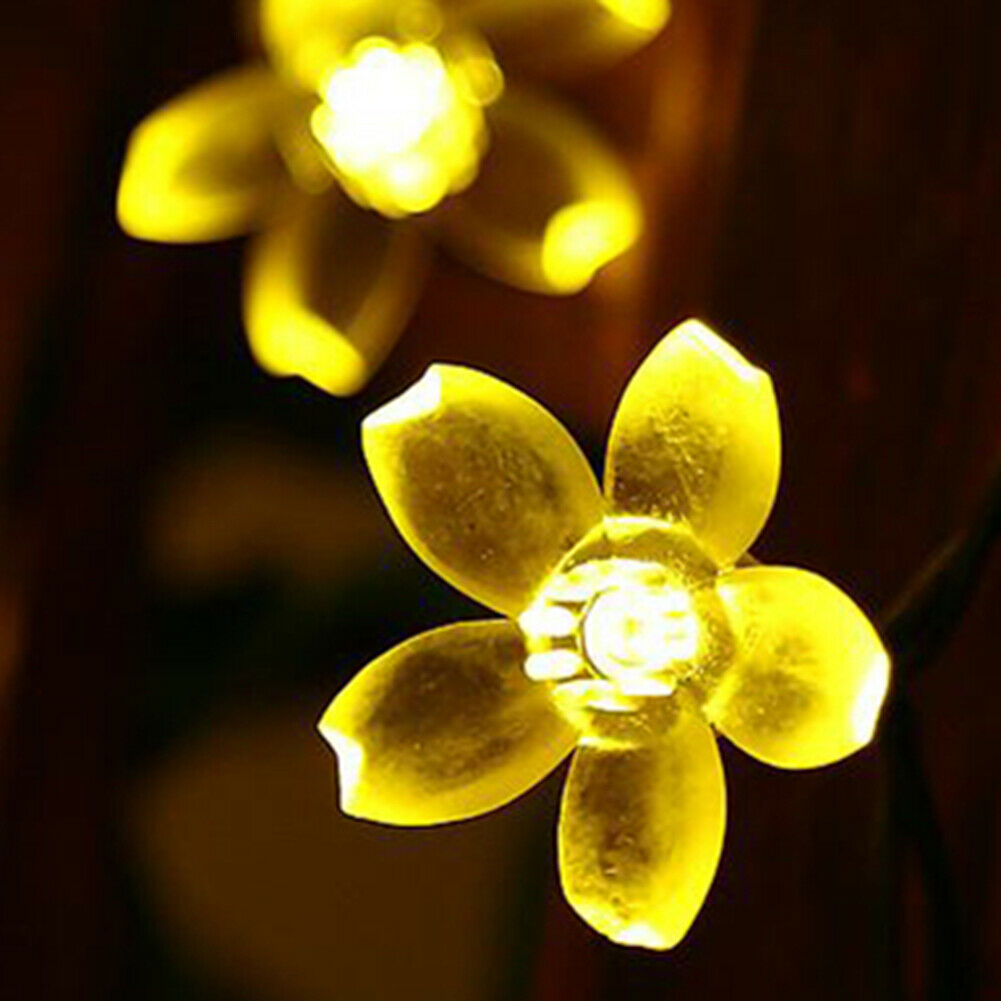 Fairy Wedding Party Garden Decor Solar Cherry  Flower XmasString Lights