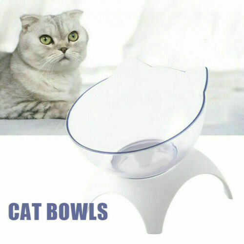 Simple Raised Pet Bowl Cat Dog Feeder Food Water Elevated Lifted Stand Bowls XC