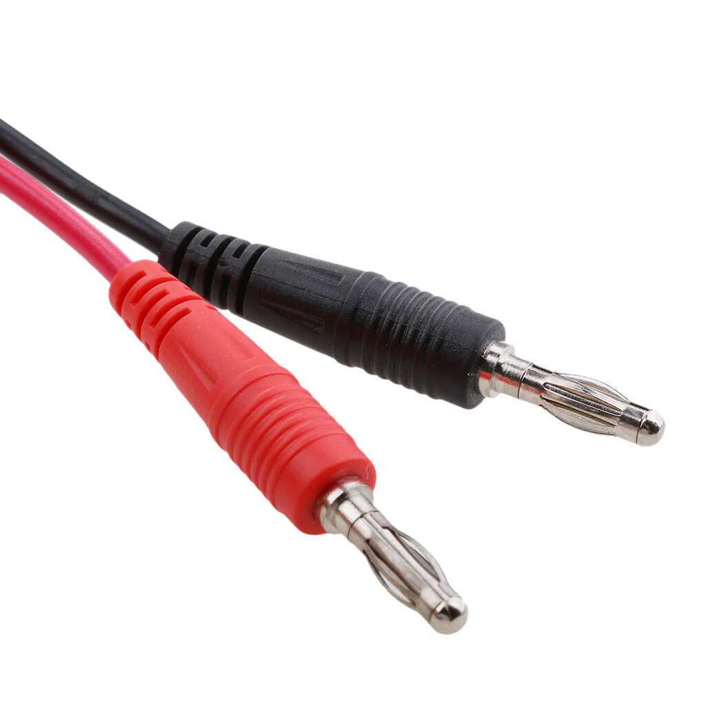 2Pcs Multimeter 4mm Banana Plug to Test Hook Test Wire Leads 500V/5A 100cm