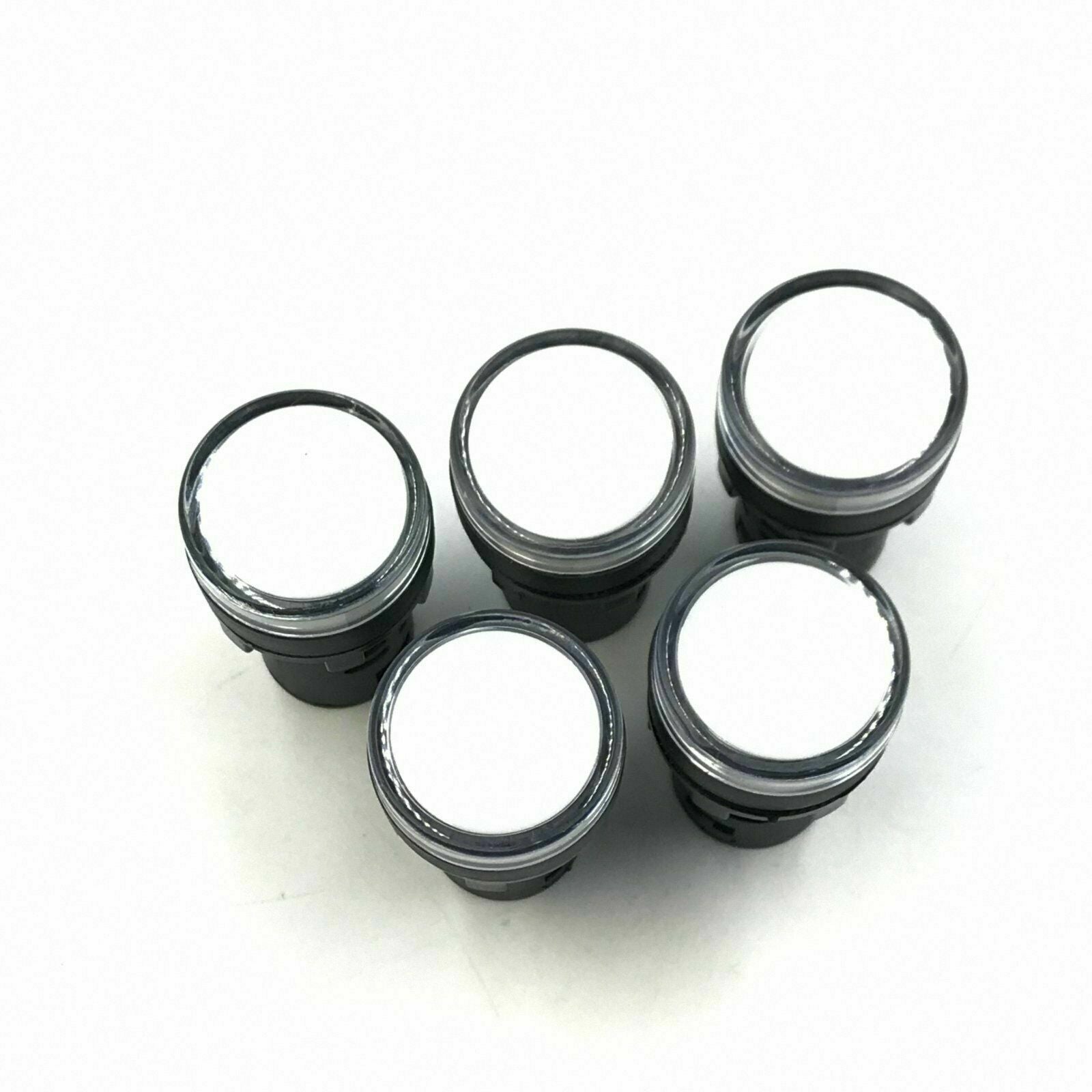 10pcs White 24V LED Indicator Pilot Signal Light Lamp 22mm [M_M_S]