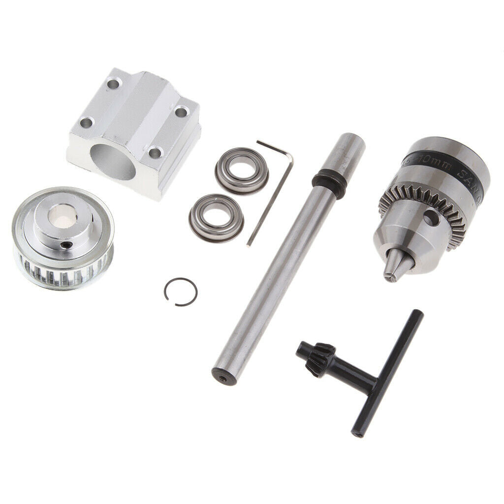 DIY Micro Bench Drill Spindle Assembly No Power Spindle with B12 Drill Chuck