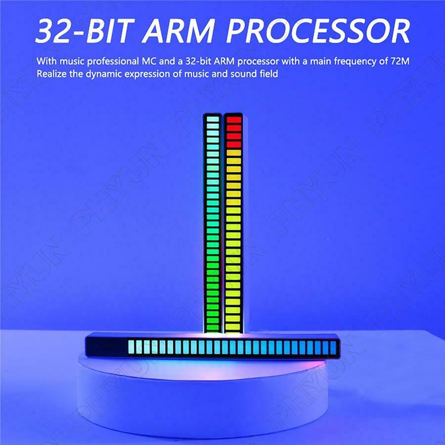 LED Car Radio Sound Control Light Music Rhythm Ambient Light Lamp 18 Colors