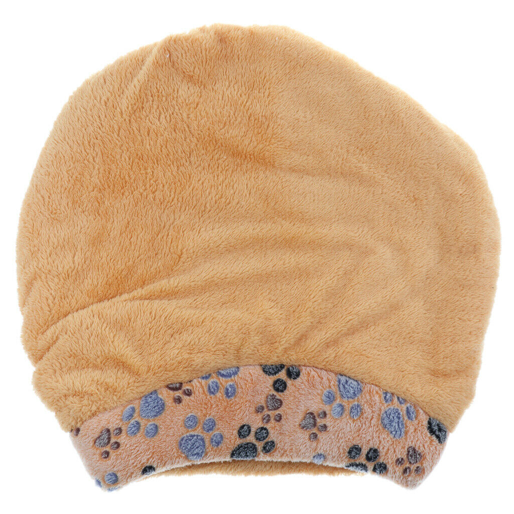 Hamburger Paw Print Cat Sleeping Bag Warm Soft Puppy Cat Bed Cave Brown S