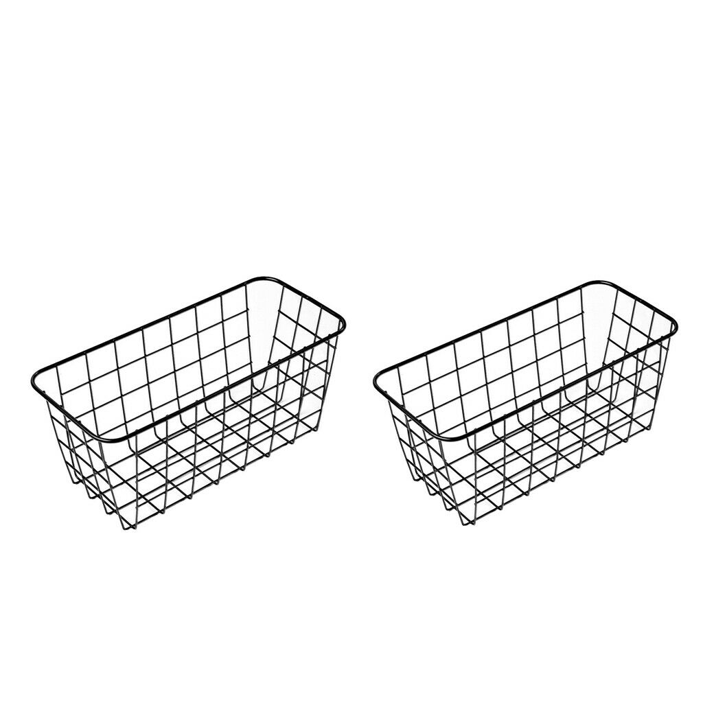 Set of 2 Bathroom Basket Storage Organizer For Kitchen Bathroom Supplies