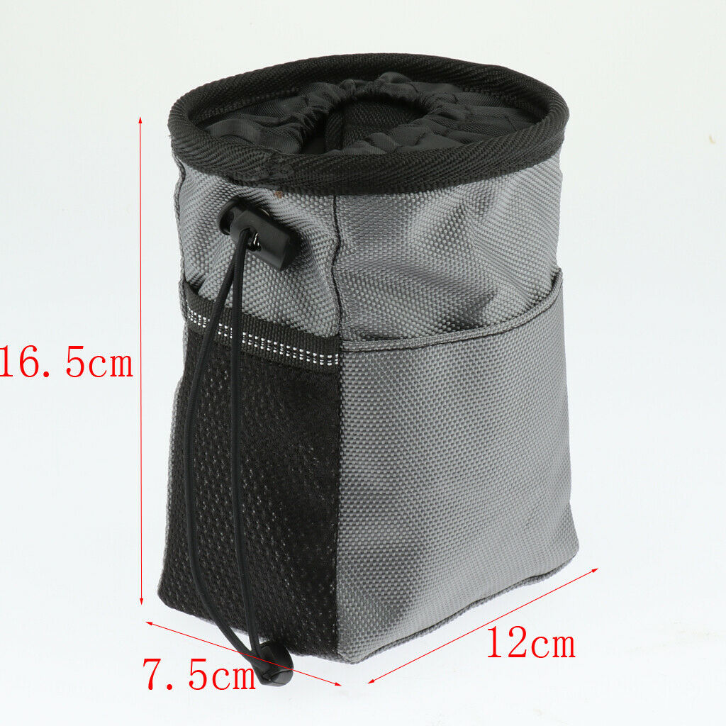 2pcs Dog Treat Pocket Pet Puppy Pooch Haversack Snack Pouch Black/Gray