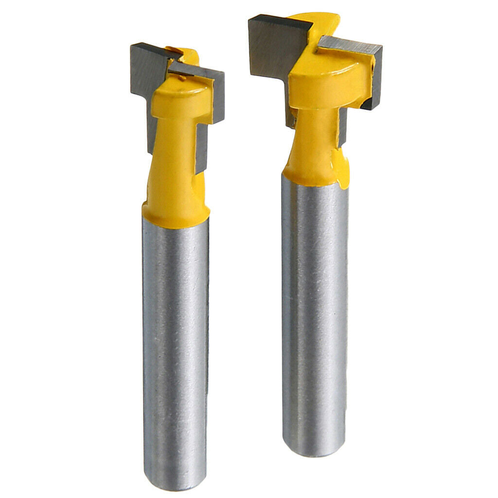 1/4*3/8"+1/4*1/2" T-Slot Cutter Woodworking Router Bit Steel Handle Milling