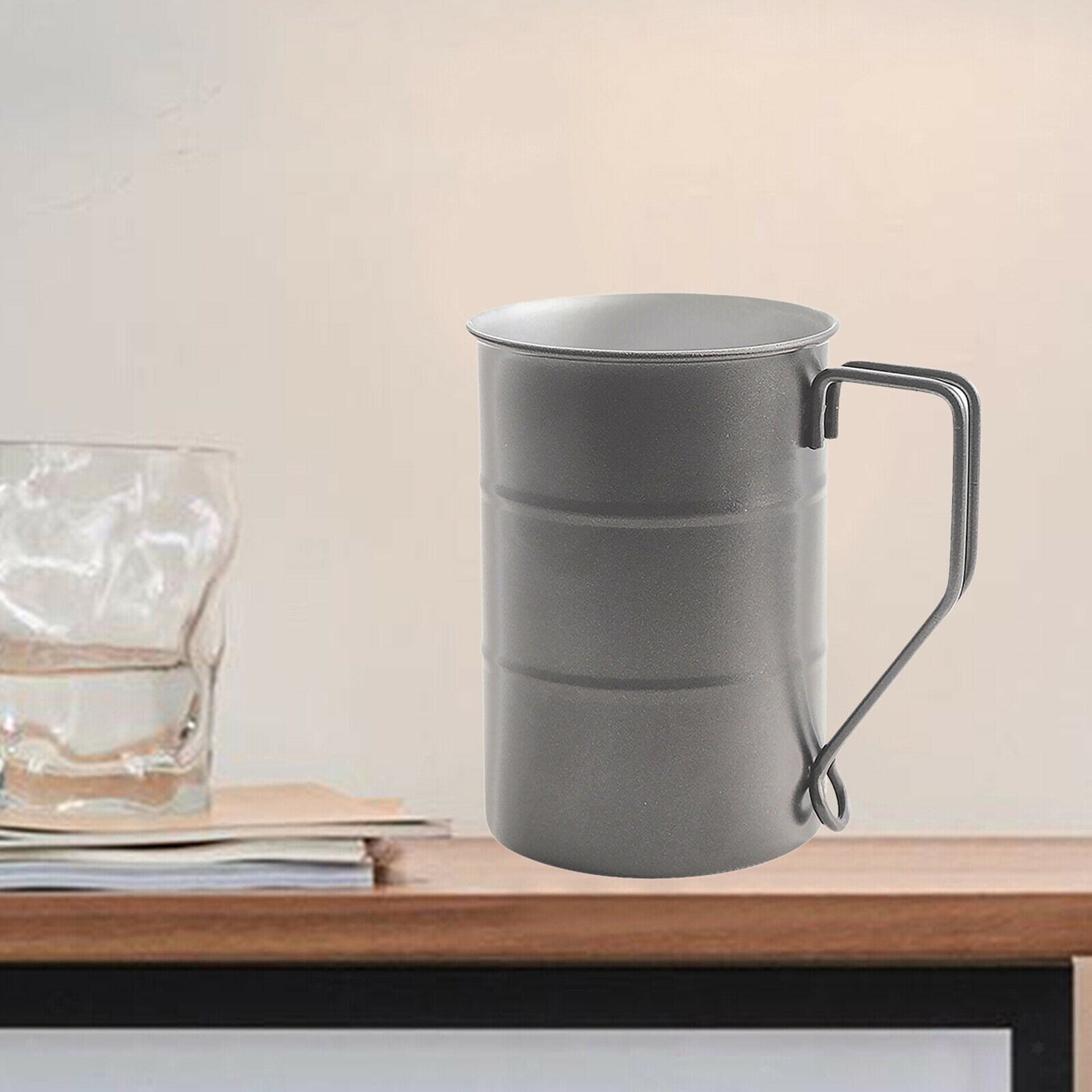 304 Stainless Steel Beer Mug with Handle Water Cup Tea Cup 400ml Household