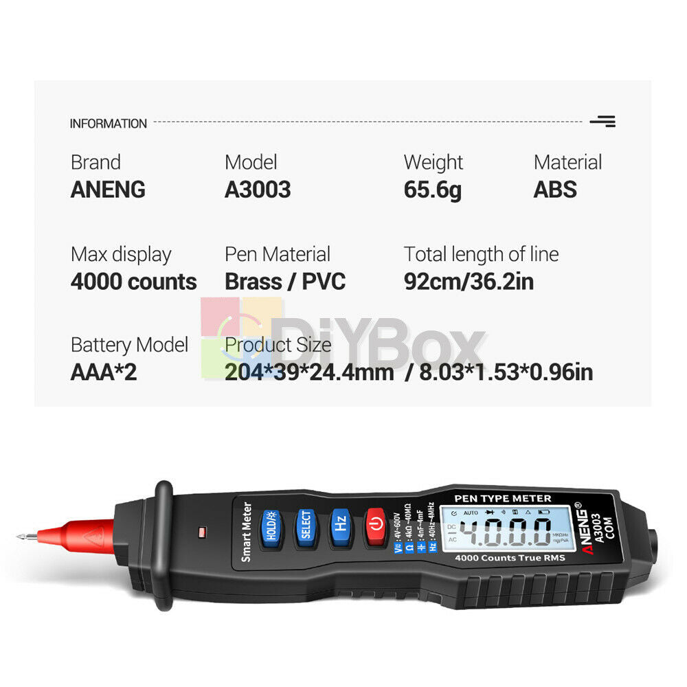 A3003 ANENG Digital Multimeter Pen Type Meter 4000 Counts Electrical Instruments