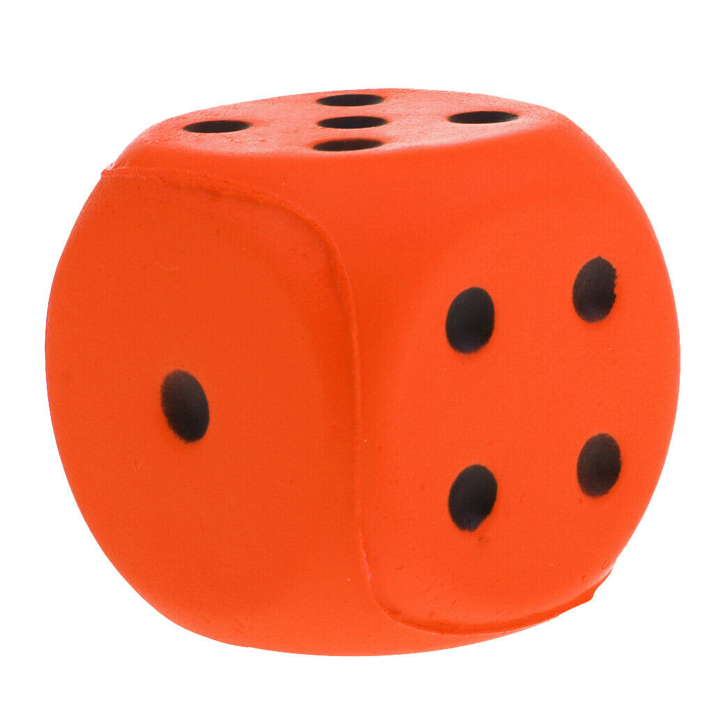 Sponge Dice Foam Dot Dice Children Playing Dice for Math Teaching Orange for