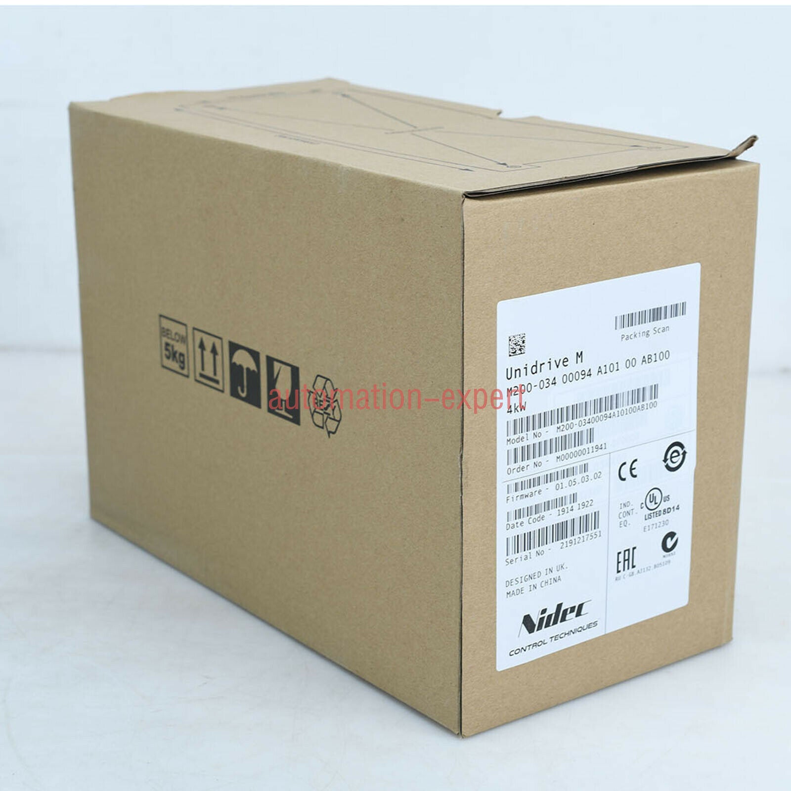 Brand New Emerson Control Technique Drive M200-034 00094 A101 00 AB100 4KW