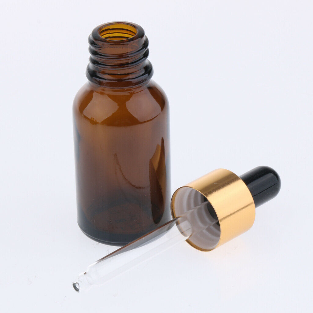 12X Empty Dropper Bottles Refillable Essential Oils Cosmetics Jar Cannings