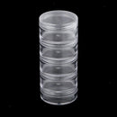 Storage Stackable Interlocking Clear Containers 5 Layers Round Plastic Jars For