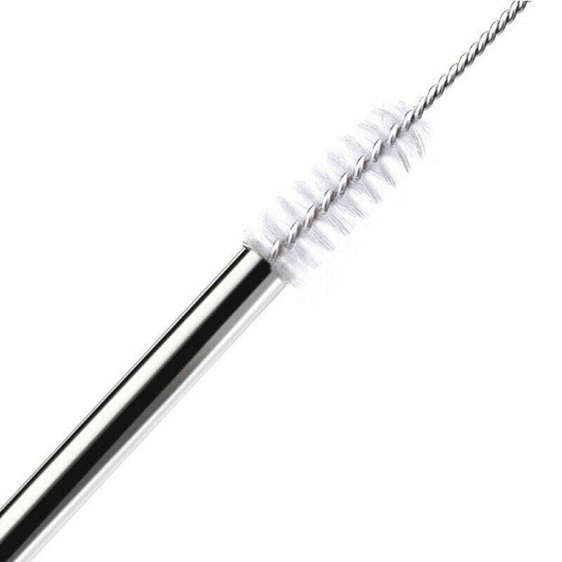 Batch 8 Straws Reusable Stainless Steel Green/Ecological Not Disposable - New