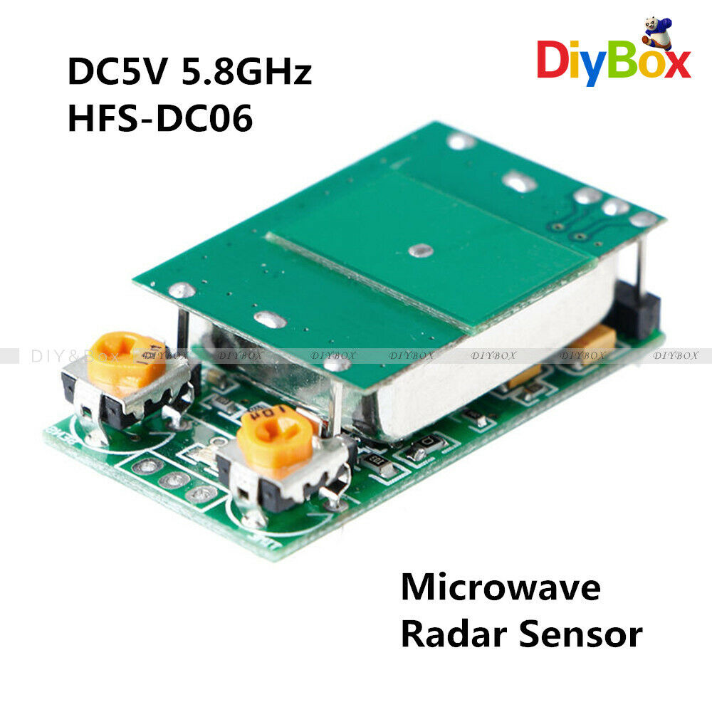 DC 5V Microwave Radar Sensor Module 39*22*11mm 5.8GHz ISM Waveband