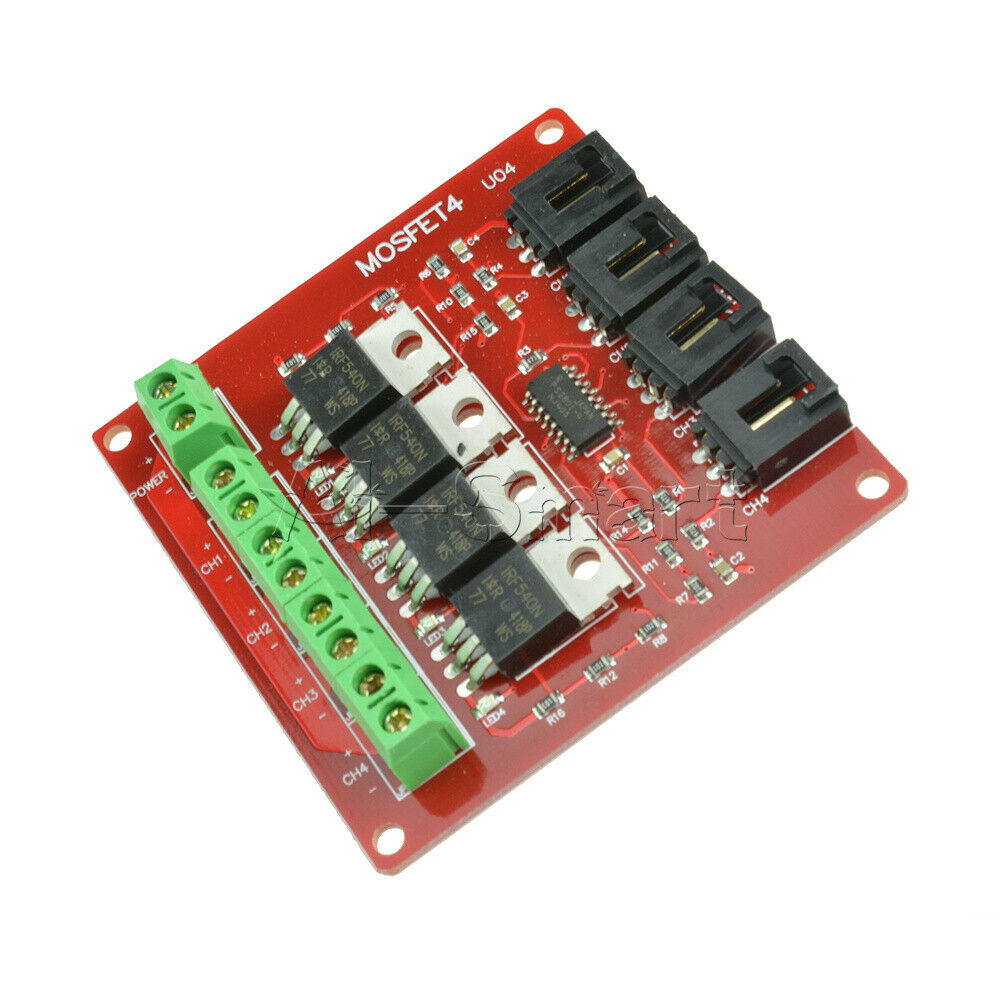 4 Channel/Route MOSFET Button Switch IRF540 V2.0+ MOSFET Switch Module Arduino