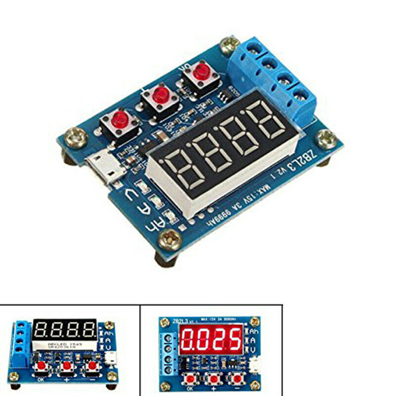 Battery Capacity T Meter Discharge Tester 18650 Li-ion Lithium Lead-S Hours 1.M9