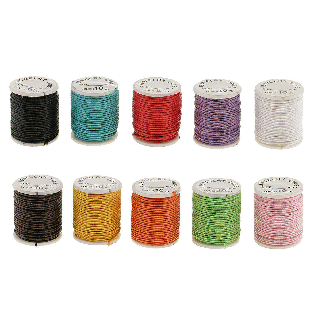 10 Buns Random Color Waxed Cotton Rope Rope For The