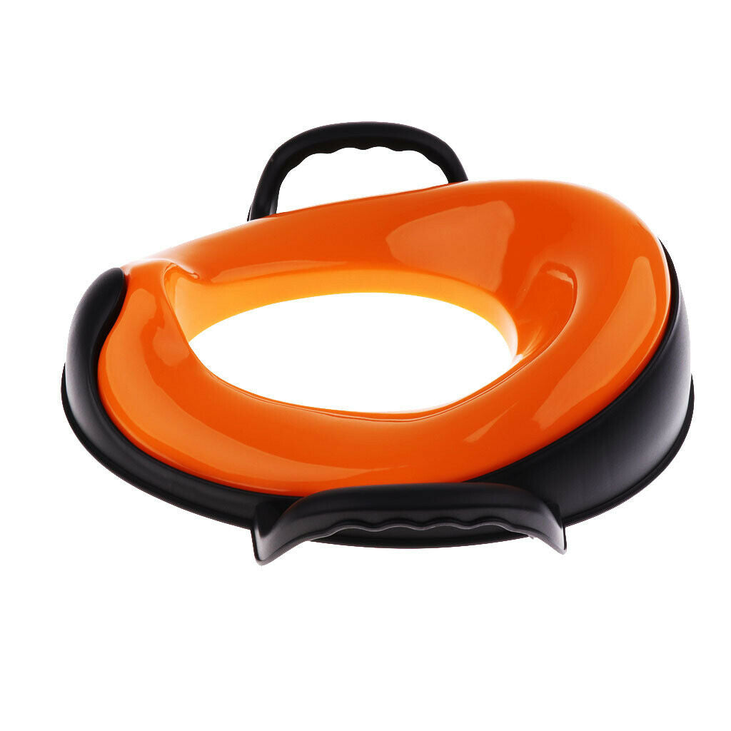 Kids Comfortable Soft Padded Cover Toilet Seat Training Toddler Orange