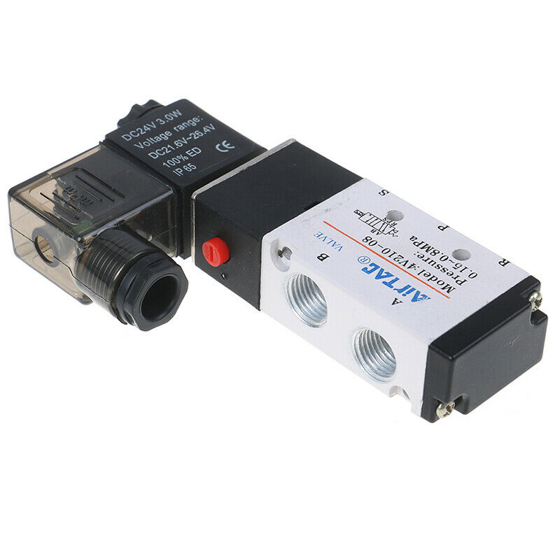 1Pc New 5 Way 2 Position 1/4'' Airtac Solenoid Valve 4V210-08 DC24V J  R8YDEAU