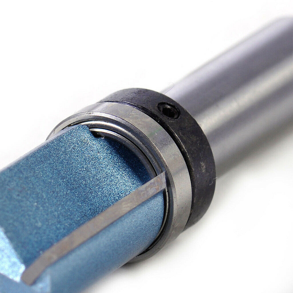 Straight Flute Flush Trim Router Wood Bits Cutter Top Bearing 1/4*1/2*25mm