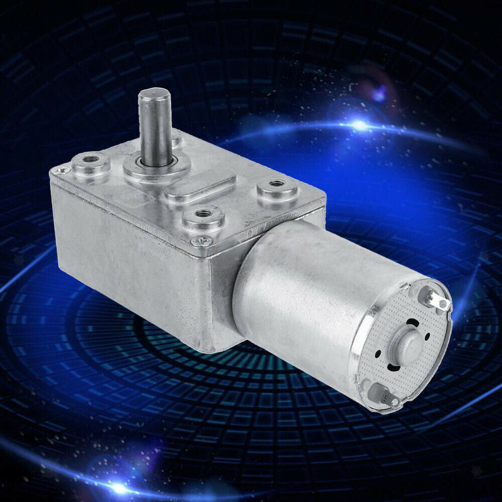2pcs 12V 100RPM Torque Turbine Electric Worm Speed Reducer   DC Motor