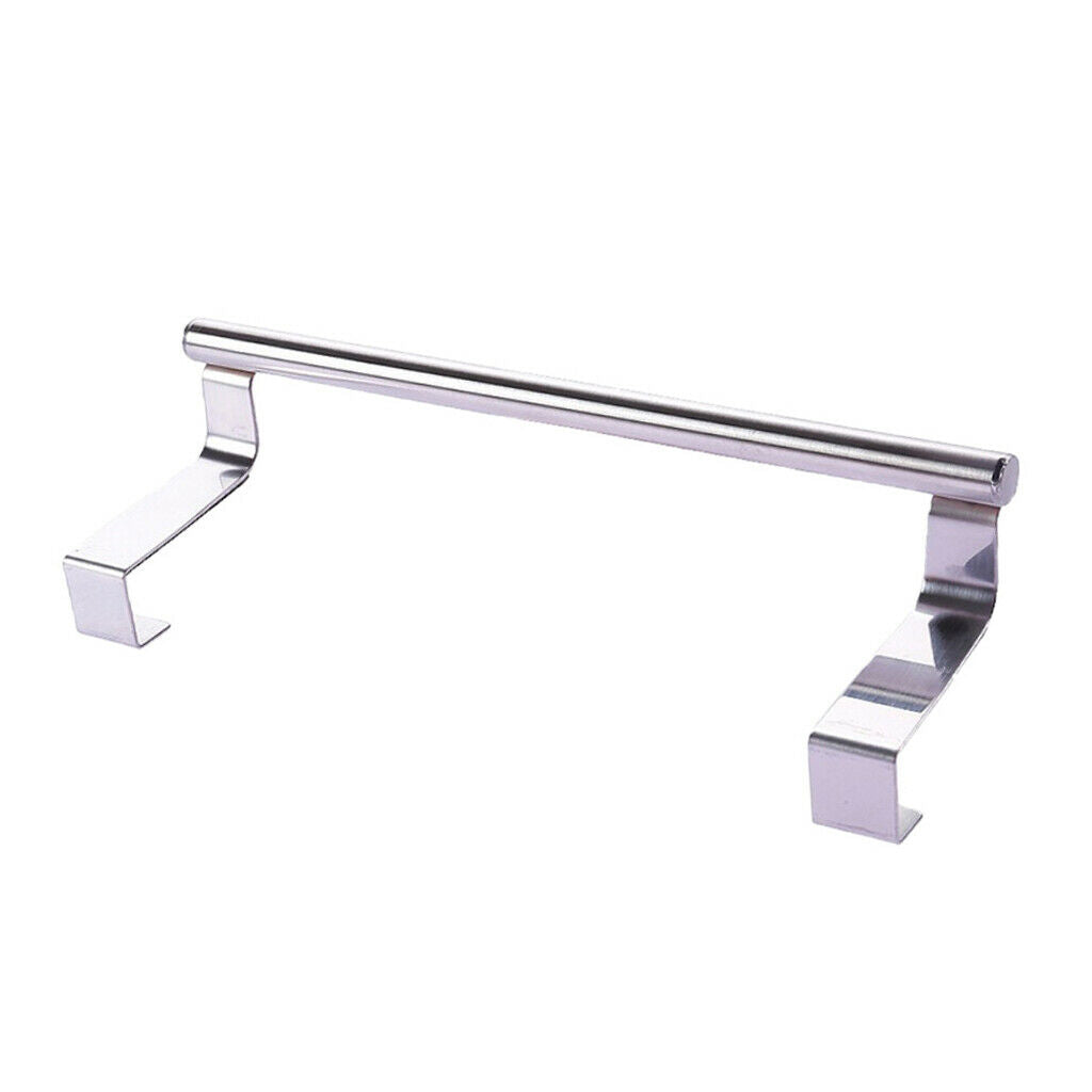 2Pcs Stainless Steel Towel Cupboard Door Kitchen Towel Over Holder