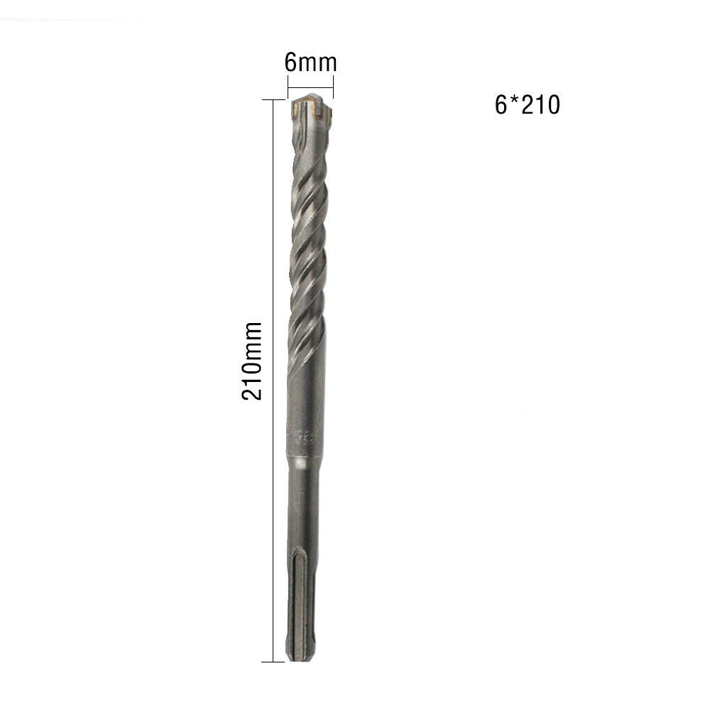 SDS-Plus Carbide-tipped Masonry Drill Bit 210mm 6mm Rotary Hammer Bit NICE